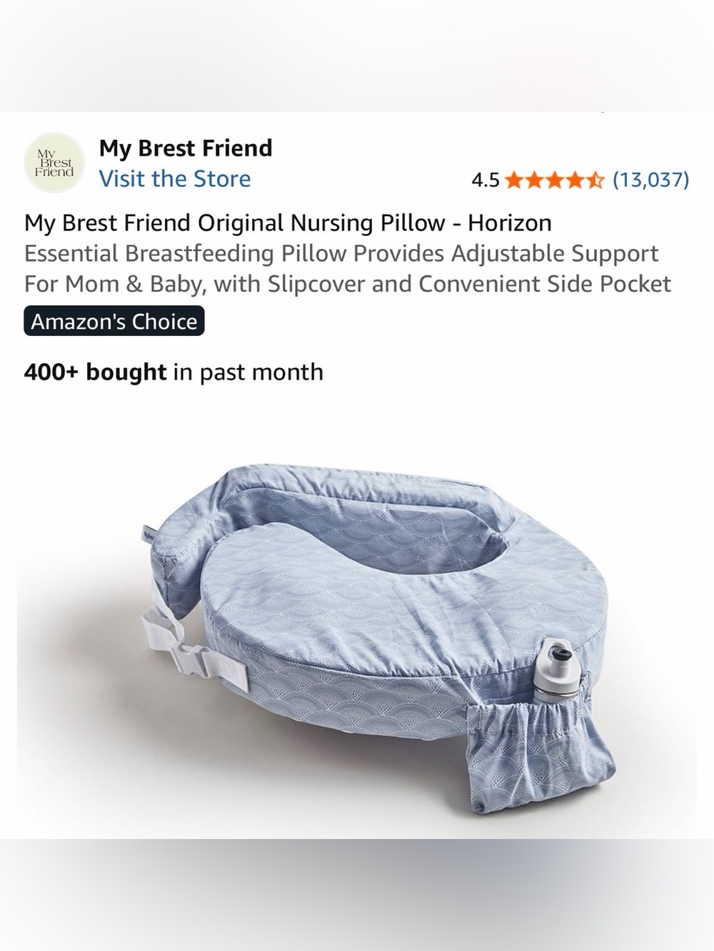 My Brest Friend Original Nursing Pillow in Horizon